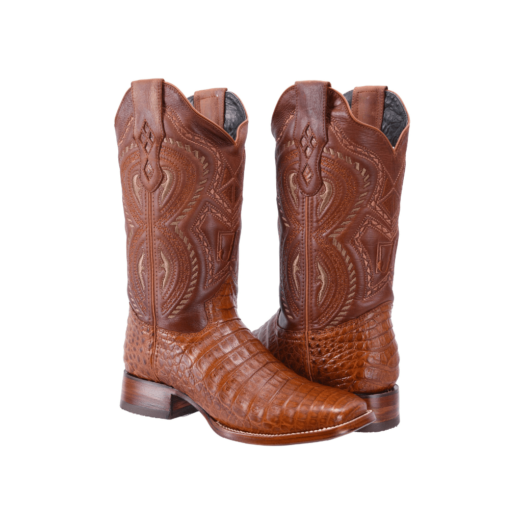 JB506 Square Toe Rodeo Boot Caiman Original Leather Chedron
