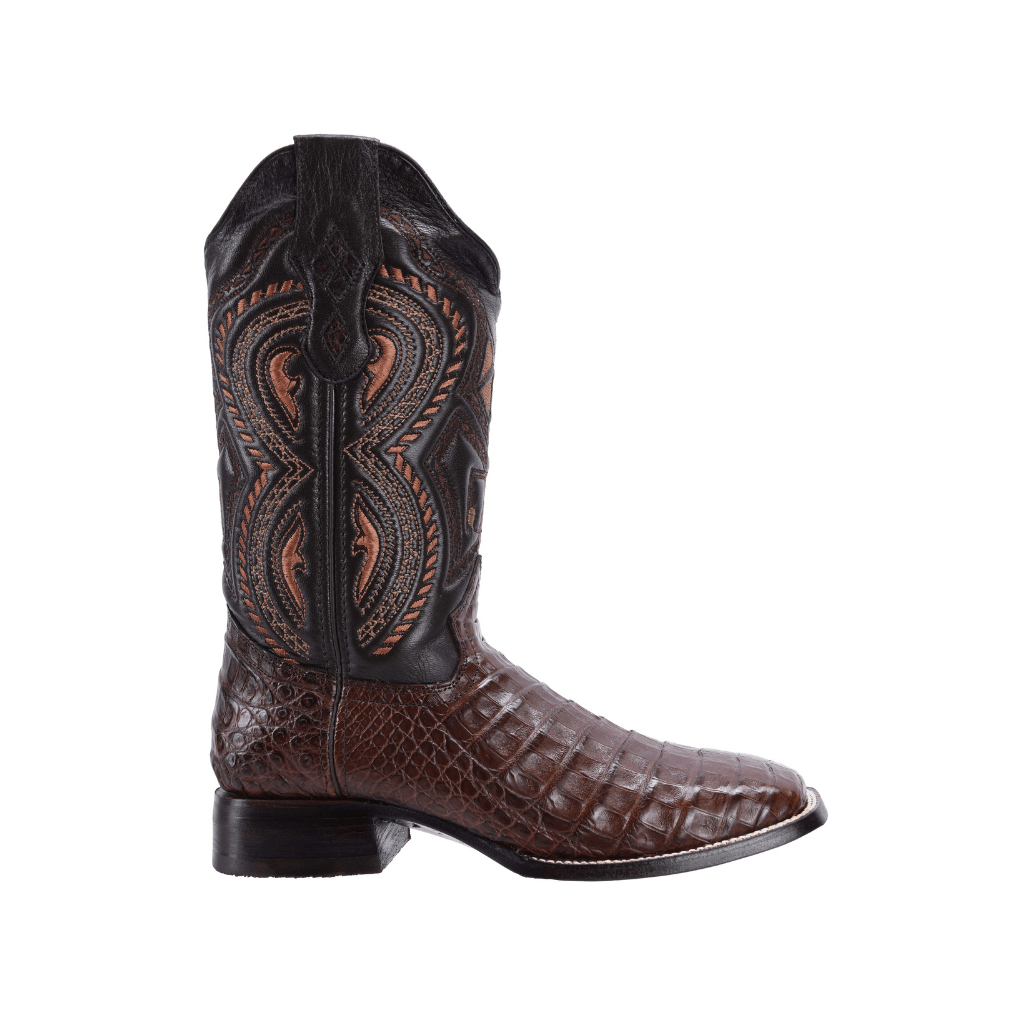 JB506 Square Toe Rodeo Boot Caiman Original Leather Brown