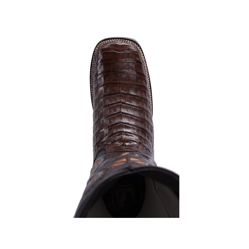 JB506 Square Toe Rodeo Boot Caiman Original Leather Brown