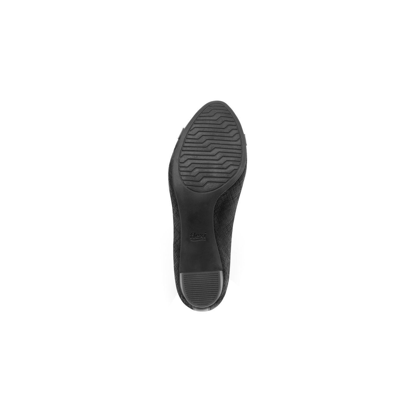 FLEXI-47412 CASUAL CHAIN SLIP-ON SHORT HEEL BLACK