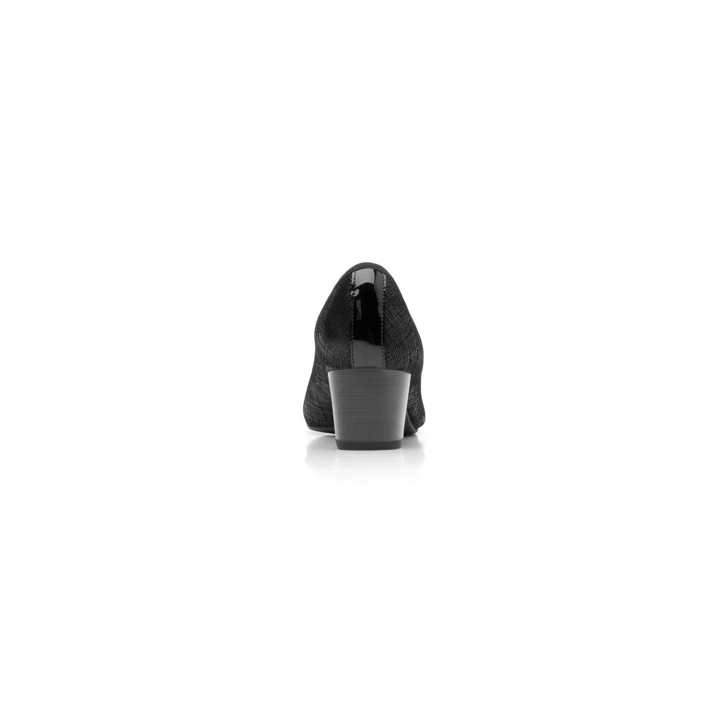 FLEXI-47412 CASUAL CHAIN SLIP-ON SHORT HEEL BLACK