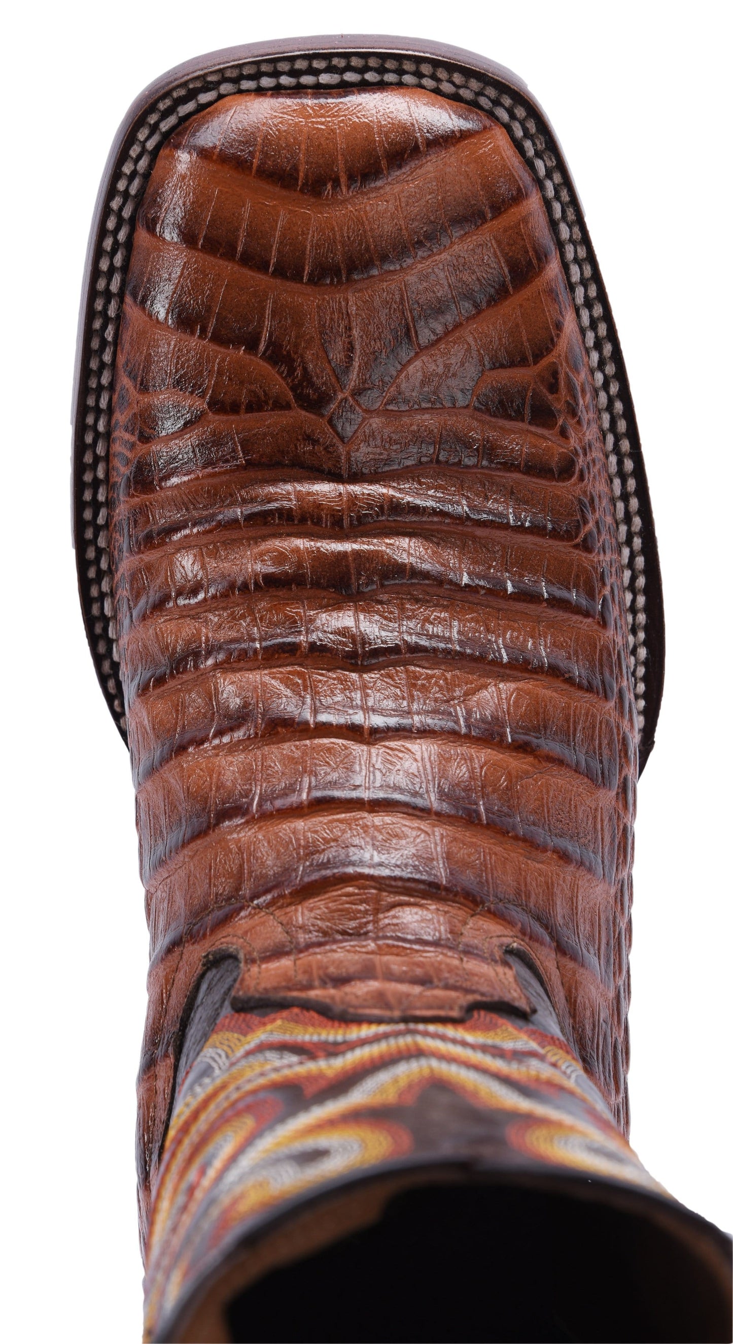 BD704 Rodeo Boot Caiman Print Leather Chedron