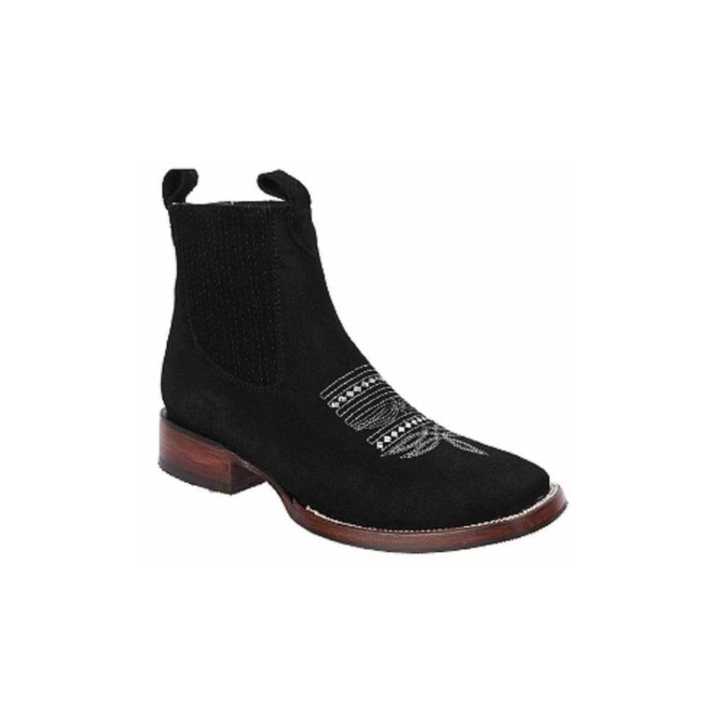 JB723 Short Boot Rodeo Nobuck Black / WIDE EE LAST-ONE NUMBER LESS RECOMMENDED