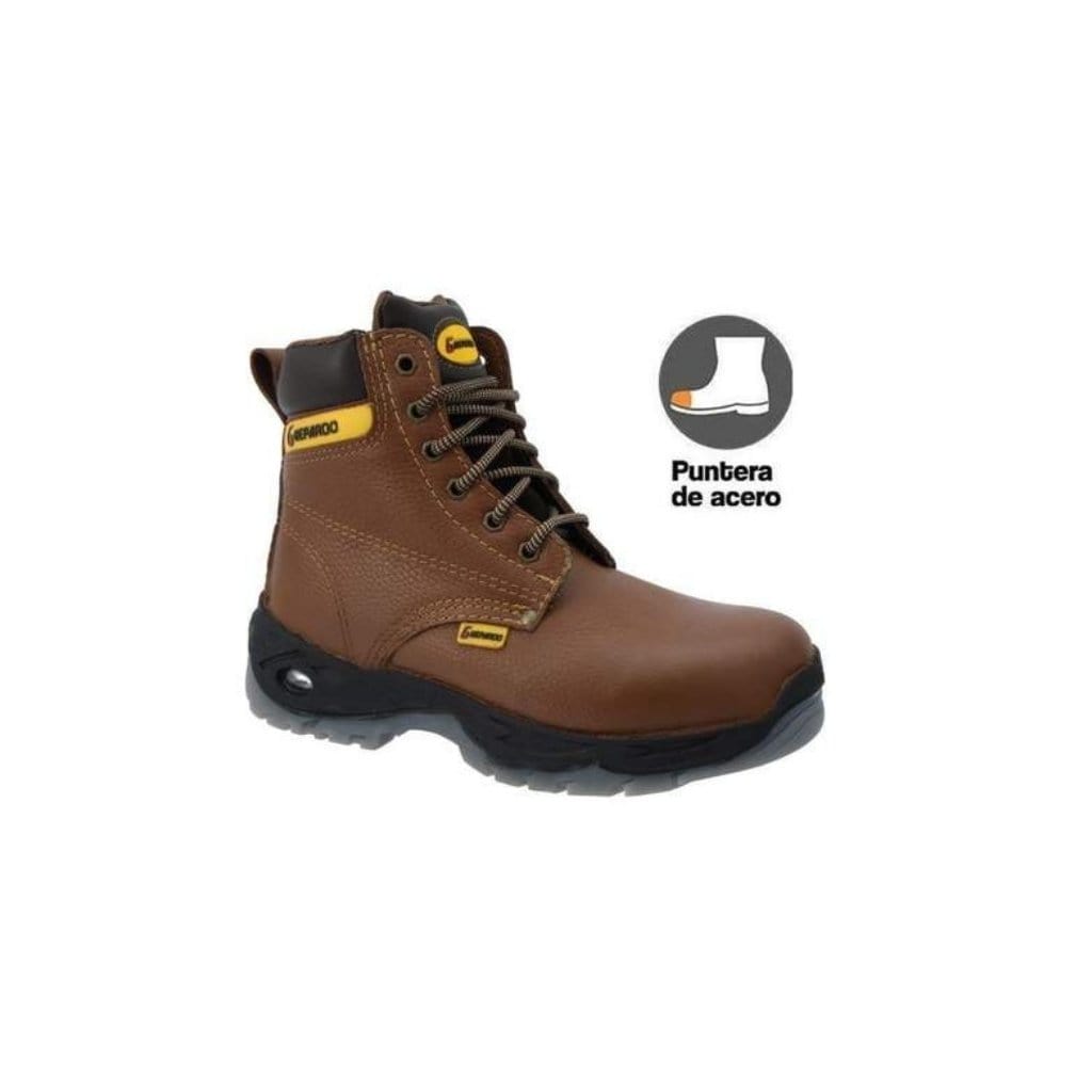 NDP-0503 GUEPARDO Botin de Trabajo Suela Poliuterano Cafe Steel Toe