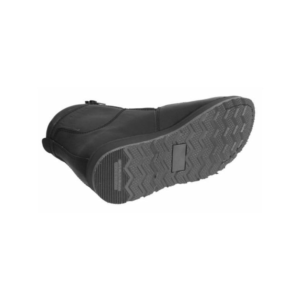 HM339 Black Short Boots Zipper, Double Density