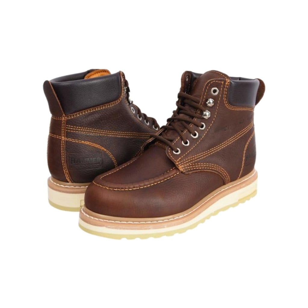 ACM613 Work Bootie Hammer Lace Up Zig-Zag Double Sole