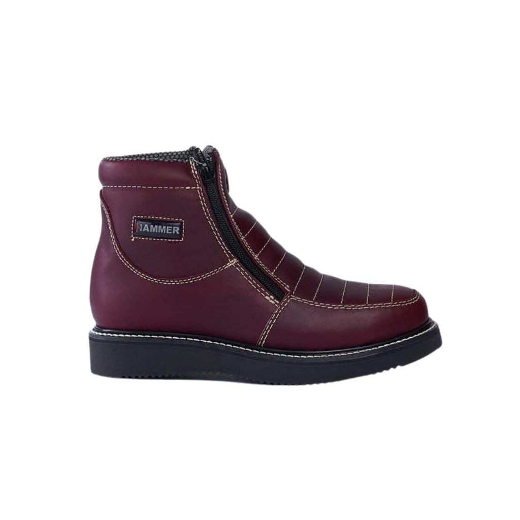 HM330 Wine Short Boots Zipper