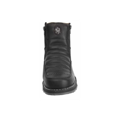HM339 Black Short Boots Zipper, Double Density