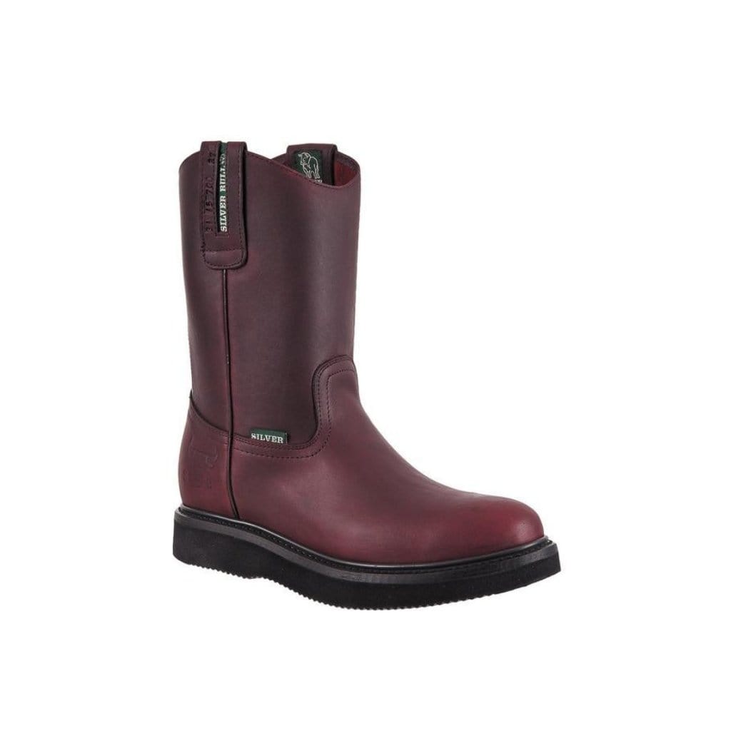SB700 Wine Silver Bull Thousand Stripes Sole Botas de Trabajo para Hombre Joe Boots