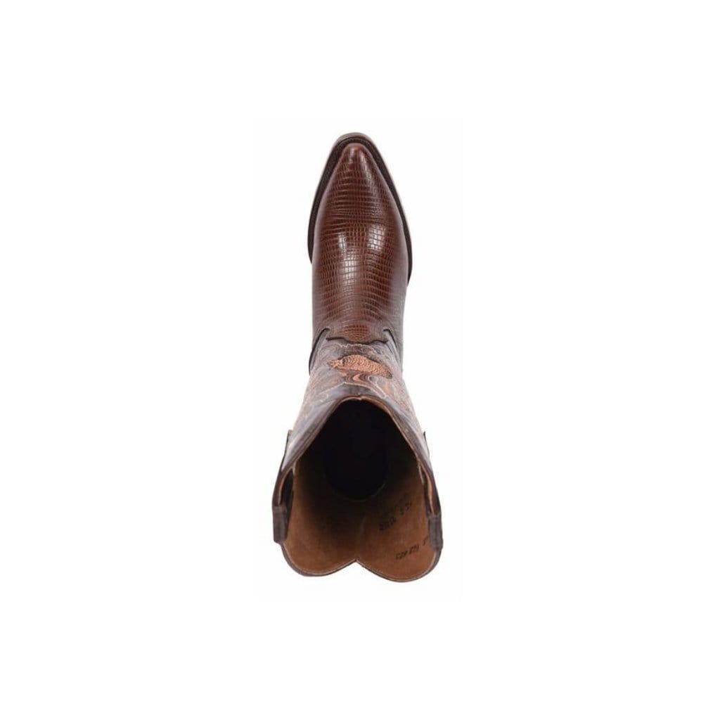 913 J Toe Boot Print Leather Armadillo Honey