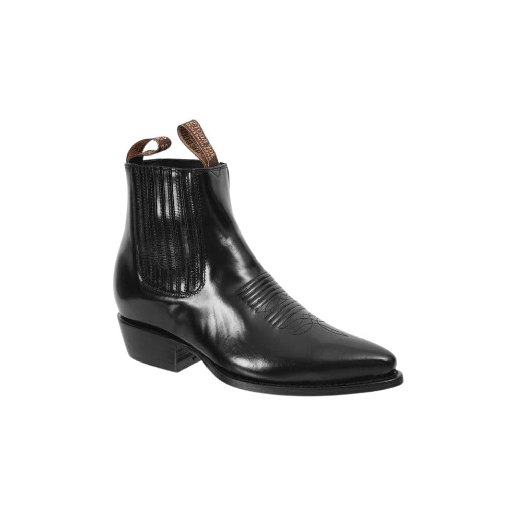 JB100C Black Camaleon Point J Toe Cowboy Boot