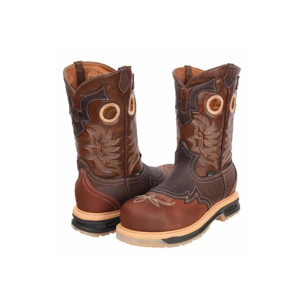SB1035 Men Steel Toe Brown (WIDE EE LAST - HALF NUMBER LESS RECOMMENDED)