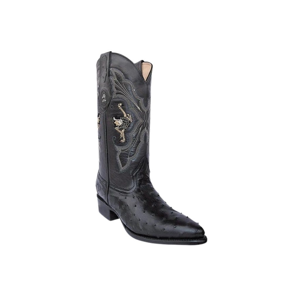JB903 J Toe Ostrich Original Boot Black