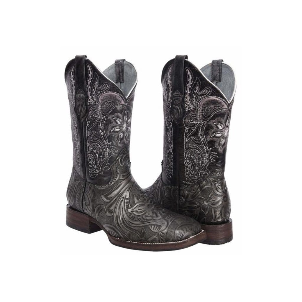 JB569 Black Rodeo Boots Sincelado (Width EE Wide- One size less recommended)