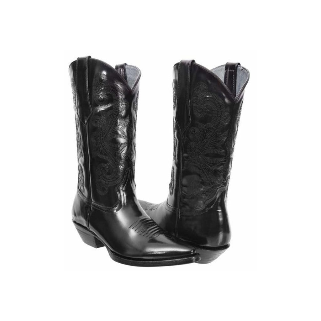 900C Black J Toe Leather Camaleon Print