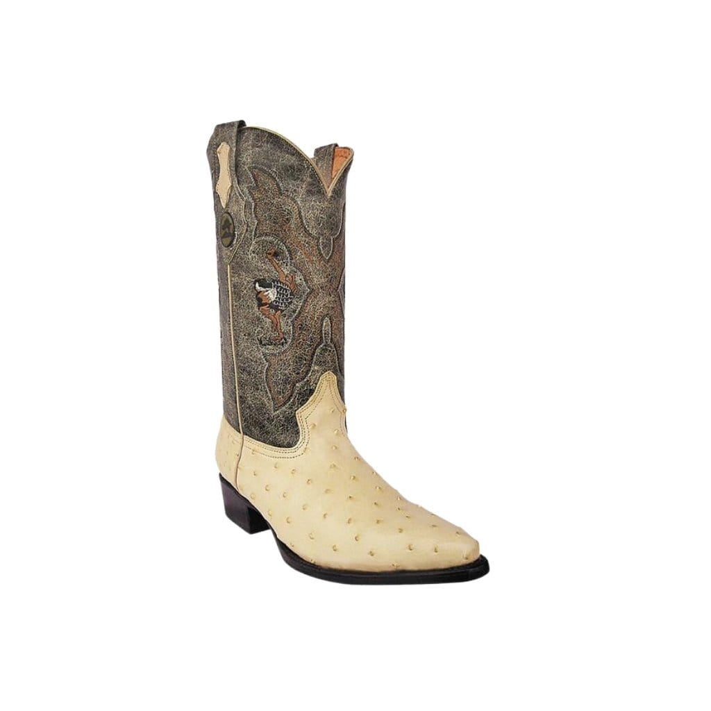JB903 J Toe Boot Ostrich Original Bone