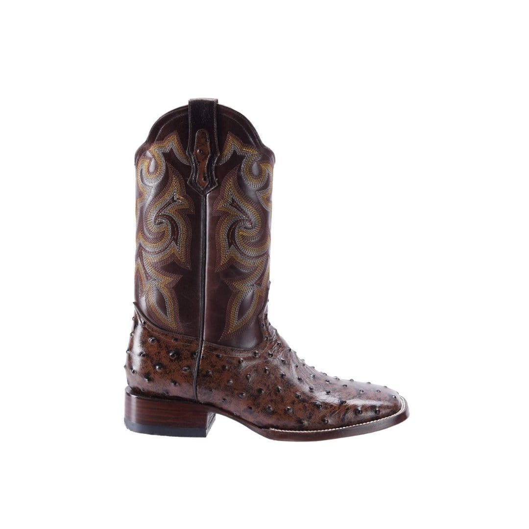 BD701 Rodeo Boot Ostrich Clone Brown