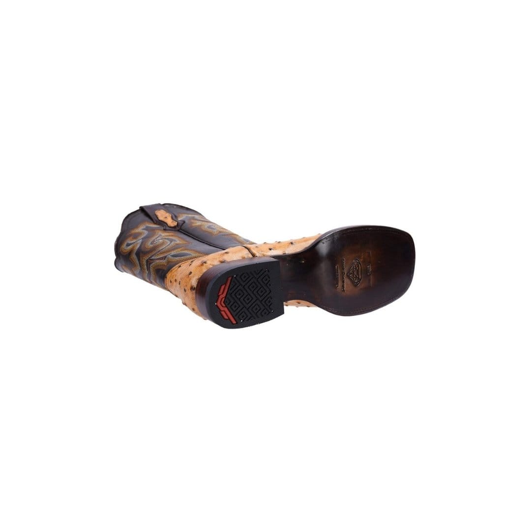 BD701 Rodeo Boot Ostrich Clone Mantequilla