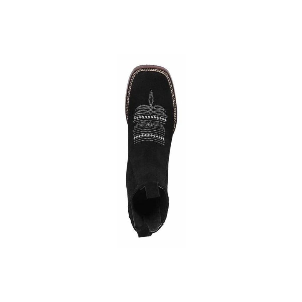 JB723 Short Boot Rodeo Nobuck Black / WIDE EE LAST-ONE NUMBER LESS RECOMMENDED