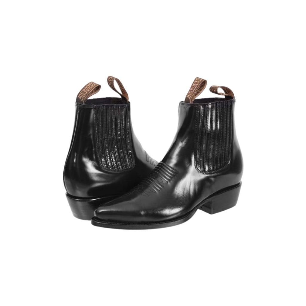 JB100C Black Camaleon Point J Toe Cowboy Boot