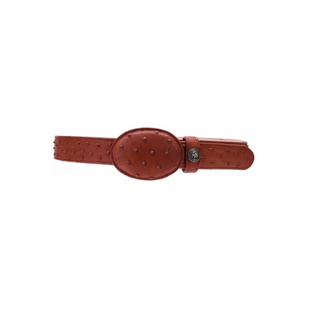 001 Cowboy Belt Print Leather Ostrich Shedron