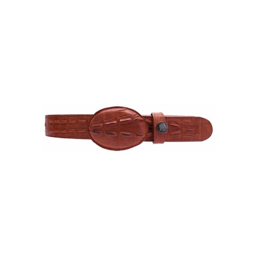 004 Shedron Crocodile Print Leather Cowboy Belt