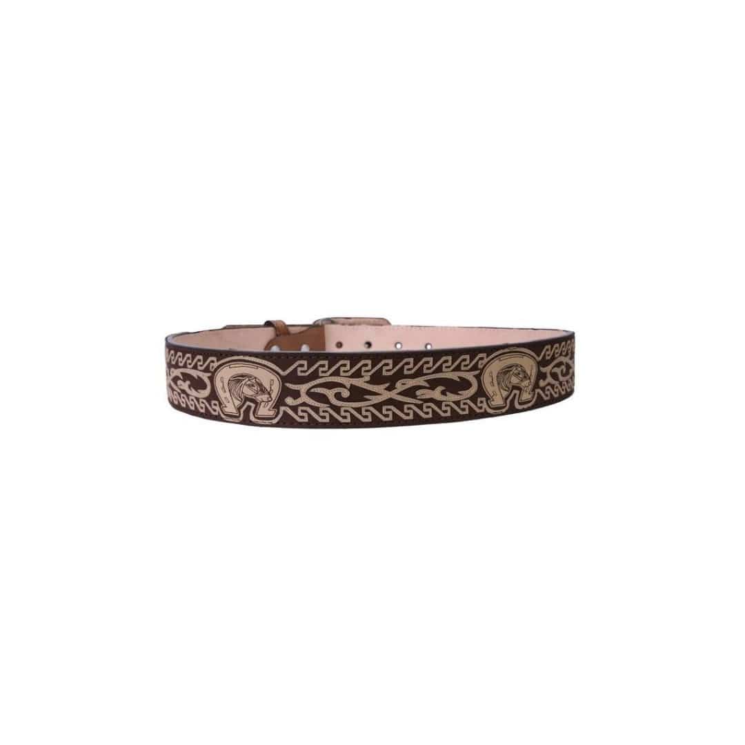 CB12 Brown Cowboy Belt Piteado