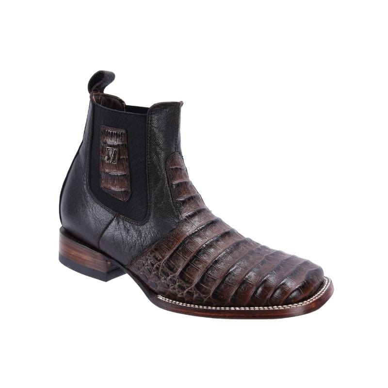 728 Short Boots Rodeo Square Toe Print Cocodrile Brown