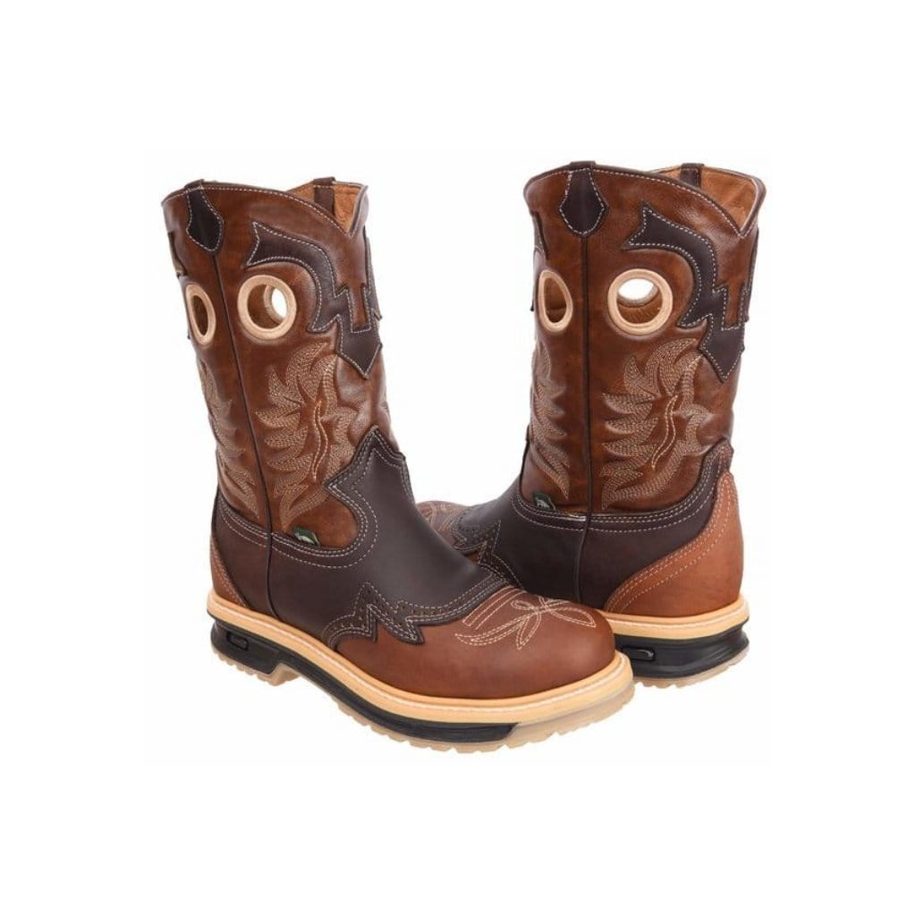SB6035 Brown Silver Bull Rodeo Work (WIDE EE LAST-HALF NUMBER LESS RECOMMENDED)
