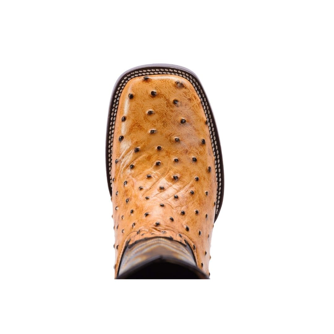 BD701 Rodeo Boot Ostrich Clone Mantequilla