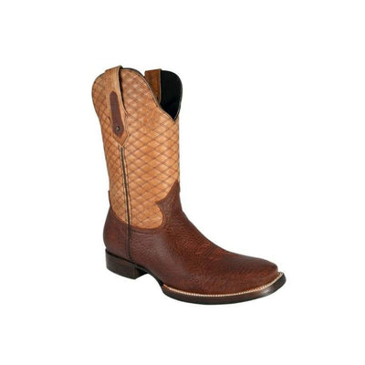 JB540 Brown Rodeo Boot Men Bull Shoulder Leather (Width EE Wide- Half size less recommended)