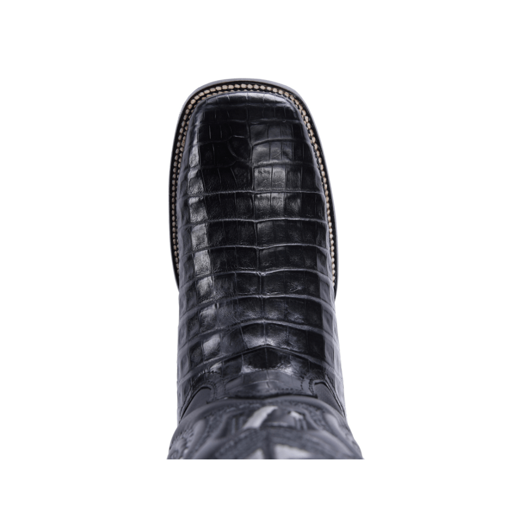 JB506 Square Toe Rodeo Boot Caiman Original Leather Black