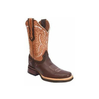 SG512 Rodeo Boot Brown Rubber Sole (WIDE EE LAST-HALF NUMBER LESS RECOMMENDED)