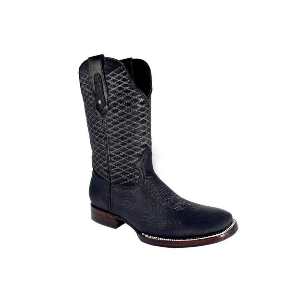 JB540 Black Rodeo Boot Men Bull Shoulder Leather (Width EE Wide- Half size less recommended)
