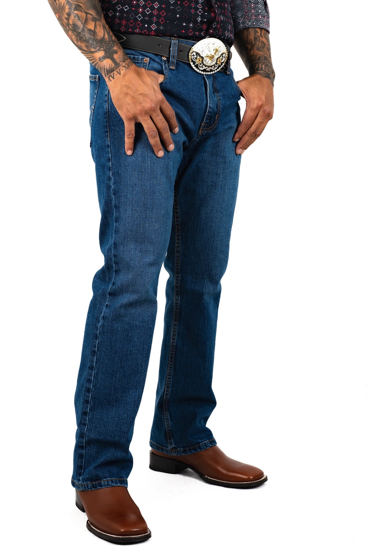 Men Light Blue Classic Bootcut Premium Jeans