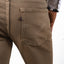 LV Men Khaki Classic Bootcut Premium Jeans
