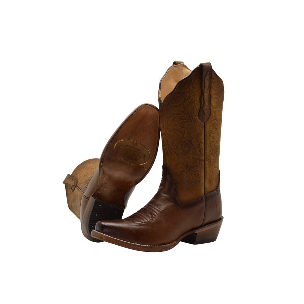 TT 301 Women Snip Toe Cowgirl Boots Honey Plain